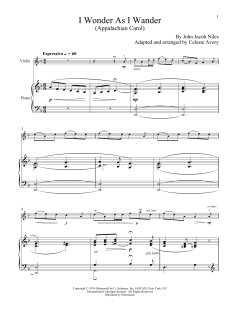 I Wonder As I Wander von John Jacob Niles (Download) 