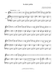 In Dulci Jubilo von 14th Century German Melody (Download) 