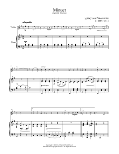 Minuet In G von Ignacy Jan Padarewski (Download) 