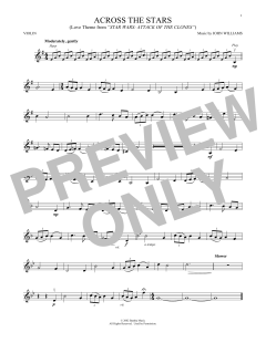Across The Stars von John Williams (Download) 