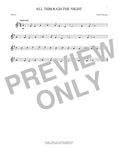 All Through The Night von Welsh Folksong (Download) 