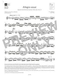 Allegro assai von T. G. Albinoni (Download) 