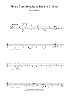Finale From Symphony No.1 In C Minor von Johannes Brahms (Download) 