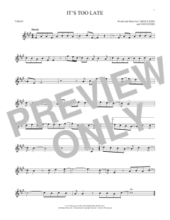 It's Too Late von Carole King (Download) 