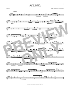 Siciliano von Johann Sebastian Bach (Download) 