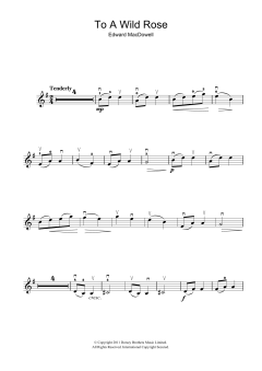 To A Wild Rose von Edward MacDowell (Download) 