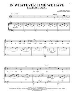 In Whatever Time We Have von Stephen Schwartz (Download) 