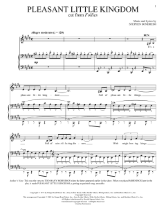 Pleasant Little Kingdom von Stephen Sondheim (Download) 