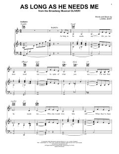 As Long As He Needs Me von Lionel Bart (Download) 