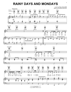 Rainy Days And Mondays von The Carpenters (Download) 