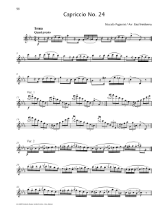 Capriccio No. 24 von Niccolò Paganini (Download) 