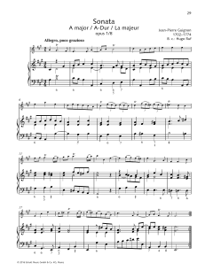 Sonata A Major von Jean-Pierre Guignon (Download) 