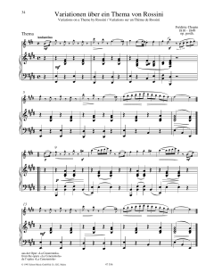 Variations on a theme by Rossini von Frédéric Chopin (Download) 