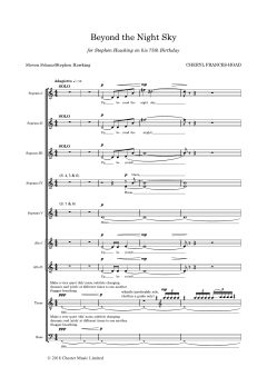 Beyond The Night Sky von Cheryl Frances-Hoad (Download) 
