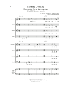 Cantate Domino von Giovanni Gabrieli (Download) 