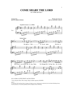 Come Share the Lord von Bryan Jeffery Leech (Download) 