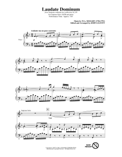 Laudate Dominum From Versperae solennes de confessore KV 339 von Wolfgang Amadeus Mozart (Download) 