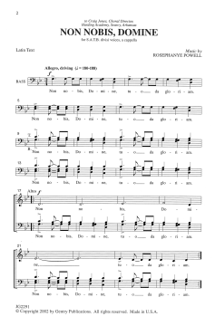 Non Nobis Domine von Rosephanye Powell (Download) 
