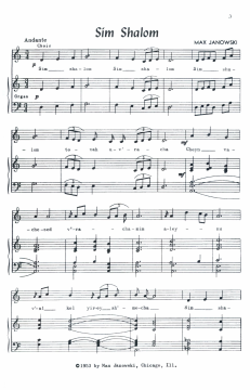 Sim Shalom von Max Janowski (Download) 