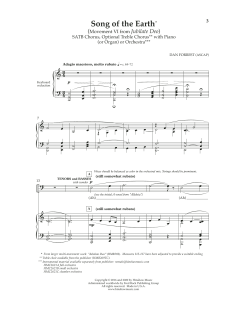 Song of the Earth von Dan Forrest 