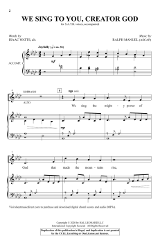 We Sing to You, Creator God von Ralph Manuel (Download) 