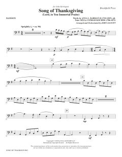 Song of Thanksgiving von Conrad Kocher (Download) 