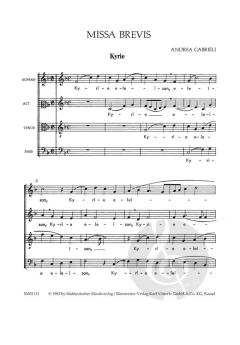 Missa brevis von Andrea Gabrieli (Download) 