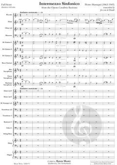 Intermezzo Sinfonico from The Opera Cavalleria Rusticana (Pietro Mascagni) 