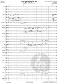 Overture On Russian And Kirghiz Folk Themes von Dmitri Schostakowitsch (Download) 