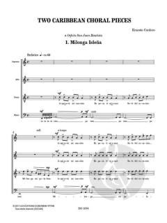 2 Caribbean Choral Pieces von Ernesto Cordero 