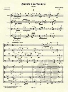 Quatuor à cordes no. 2 von François Morel 