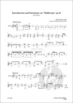 Introduction and Variations on Malbroug op. 28 von Fernando Sor 