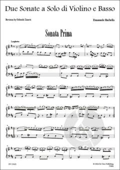 Due sonate a solo per violino e basso von Emanuele Barbella 