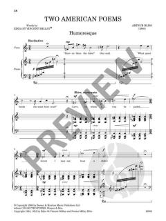 2 American Poems and other songs von Arthur Bliss 