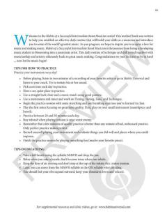 Habits of a Successful Intermediate Band Musician von Scott Rush 