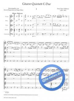 Gitarre-Quintett C-Dur von Franz Xaver Süßmayr 