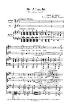 Die Allmacht "Groß ist Jehova" von Franz Schubert (Download) 