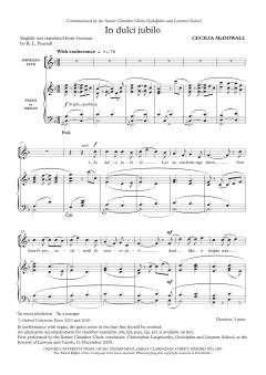 In dulci jubilo von Cecilia McDowall (Download) 