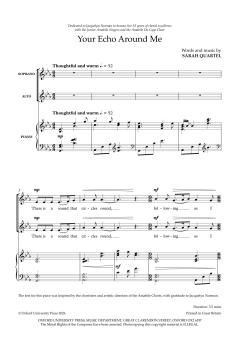 Your Echo Around Me von Sarah Quartel (Download) 