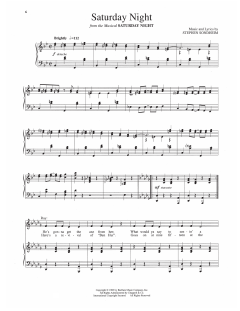 Saturday Night von Stephen Sondheim (Download) 