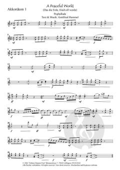 A Peaceful World (Das die Erde, Friedvoll werde) von Gottfried Hummel 