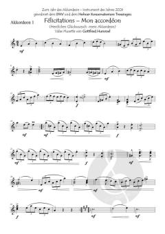 Félicitations - Mon accordéon (Herzlichen Glückwunsch - mein Akkordeon) von Gottfried Hummel (Download) 