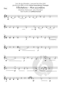 Félicitations - Mon accordéon (Herzlichen Glückwunsch - mein Akkordeon) von Gottfried Hummel (Download) 