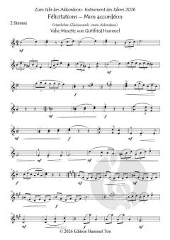 Félicitations - Mon accordéon (Herzlichen Glückwunsch - mein Akkordeon) von Gottfried Hummel (Download) 