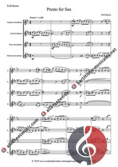 Presto for Sax von Philip Rawle (Download) 