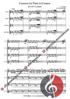 Concerto for Flute G minor von Antonio Vivaldi (Download) 