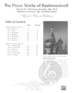 Morceaux de Salon, Op. 10, And Six Moments Musicaux, Op. 16 von Sergei Rachmaninow 