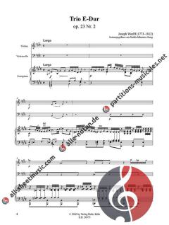 Klaviertrio E-Dur op. 23/2 von Joseph Woelfl 