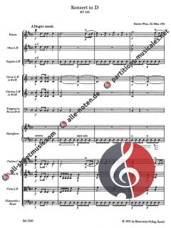 Konzert Nr. 16 in D-Dur KV 451 von Wolfgang Amadeus Mozart (Download) 