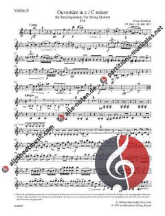 Ouvertüre (Quintett) in c-Moll D 8 von Franz Schubert (Download) 